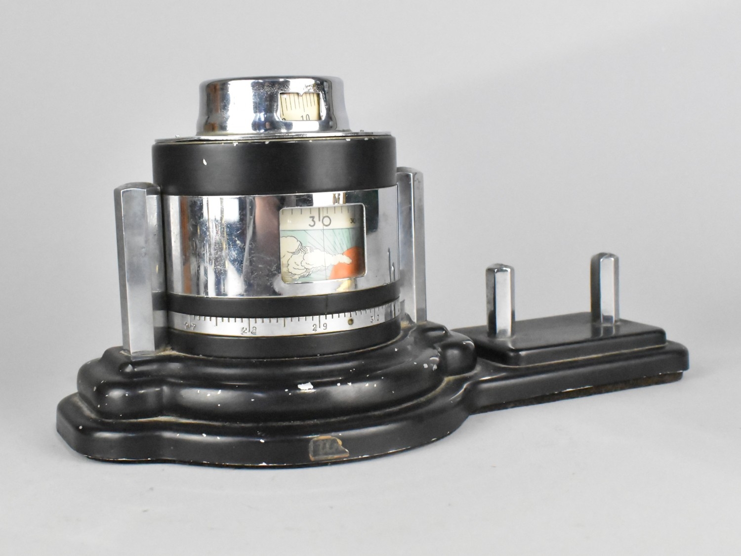 An Art Deco Desktop Unigraph Weather Barometer and Perpetual Calendar ...