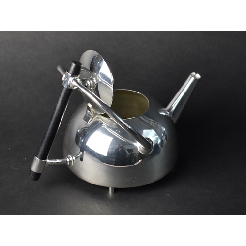 190 - A Reproduction Dresser Style Silver Plated Teapot with Ebonised Handle