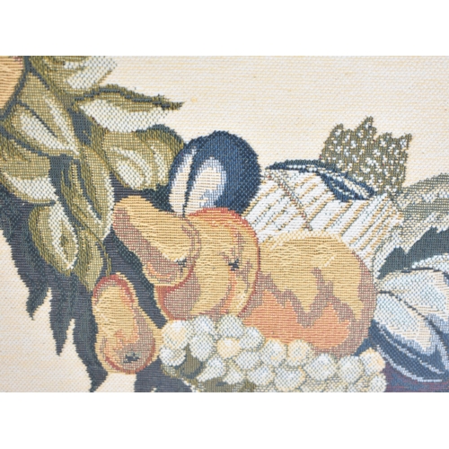 206 - A Framed Needle Point, Swag of Fruit, 47x33cms