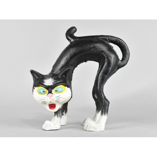 219 - A Reproduction Art Deco Cold Painted Cast Iron 