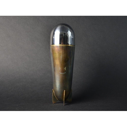 54 - A German Novelty Cocktail Shaker in the Form of a A Zeppelin Airship Containing Various Cups, Boxes ... 