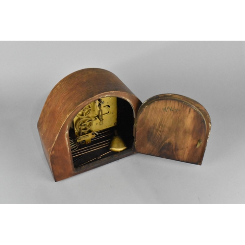 57 - A Mid 20th Century Oak Cased Westminster Chime Mantel Clock