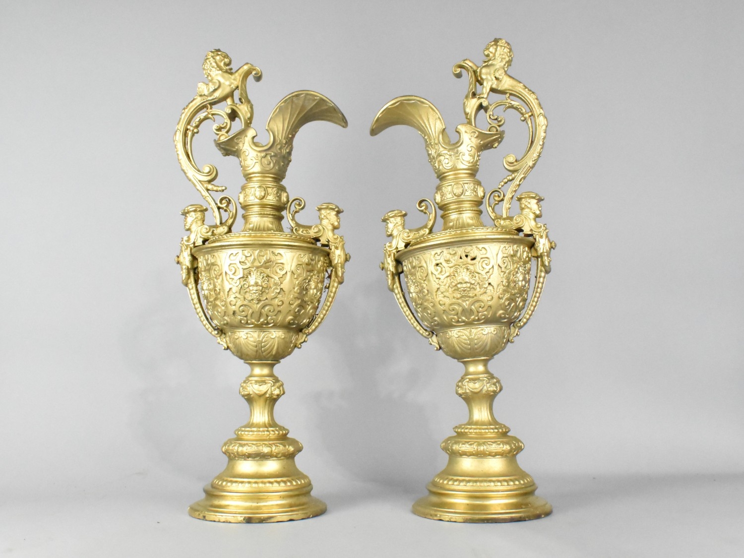 A Pair of Late 19th/Early 20th Century Gilt Painted French Ornamental ...