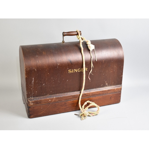 A Cased Singer Manual Sewing Machine