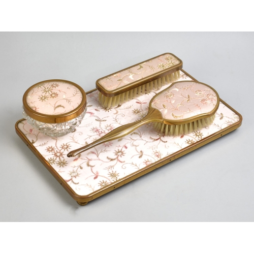 131 - A Mid 20th Century Part Dressing Table Set with Tray