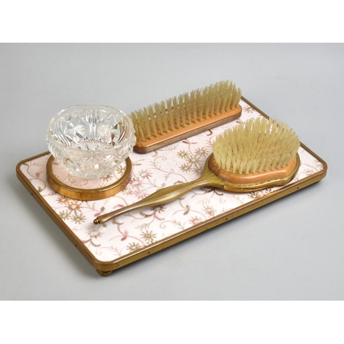 131 - A Mid 20th Century Part Dressing Table Set with Tray