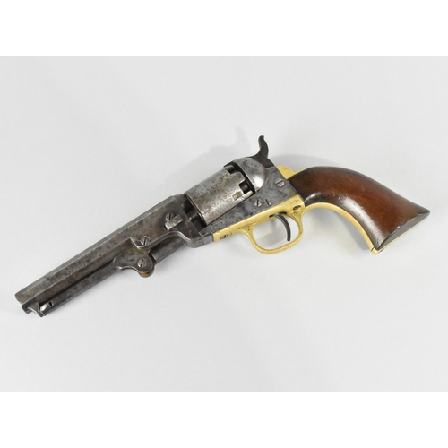 A 19th Century Colt Model 1849 Pocket Percussion Five Shot Revolver Stamped Colt Patent Number 295009, .31 Calibre, Barrel Stamped "Address Col. Saml, Colt, New York, USA". Firearms Act Section 58 (2) Applies