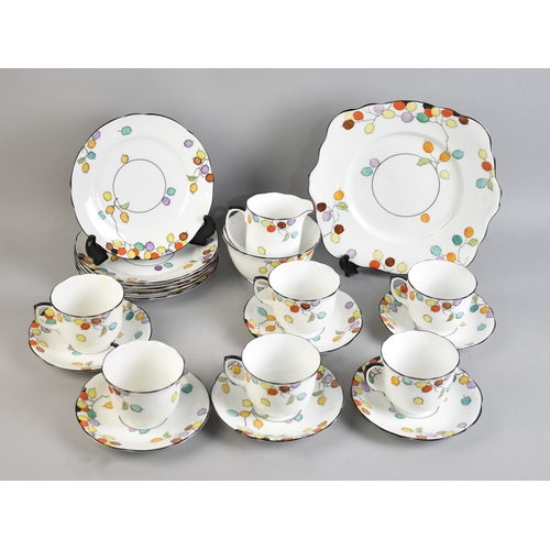 An Art Deco Foley China Tea Set to Comprise Cups, Saucers, Side Plates ...