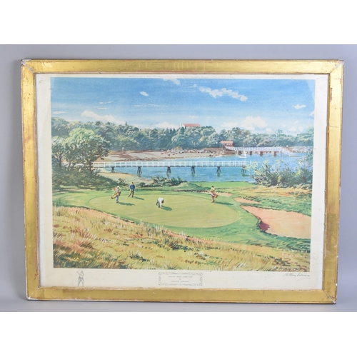 341 - A Framed and Glazed American Golfing Print By Arthur Weaver, 