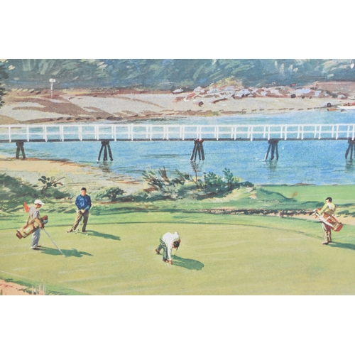 341 - A Framed and Glazed American Golfing Print By Arthur Weaver, 