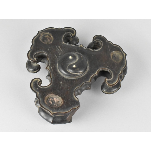 A Chinese Qing Dynasty Hardwood Stand of Trefoil Form, Probably to Support Tripod Incense Burner, 17cms Wide, Some Condition Issues