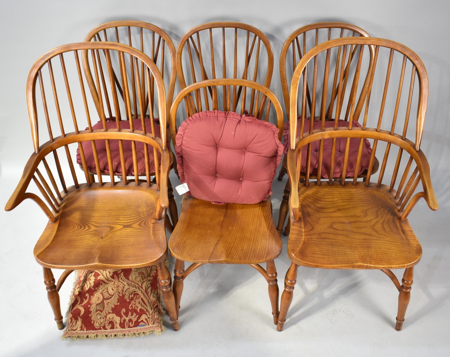 A Set of Six Walkers of Stokesley Windsor Style Dining Chairs to ...