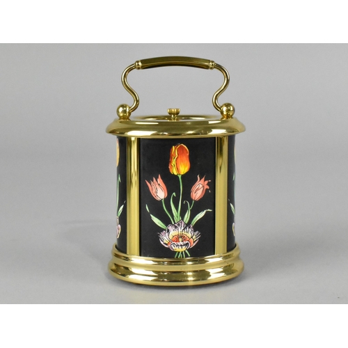 9 - A Boxed Gucci Miniature Carriage Clock By Halcyon Days, 8cms High