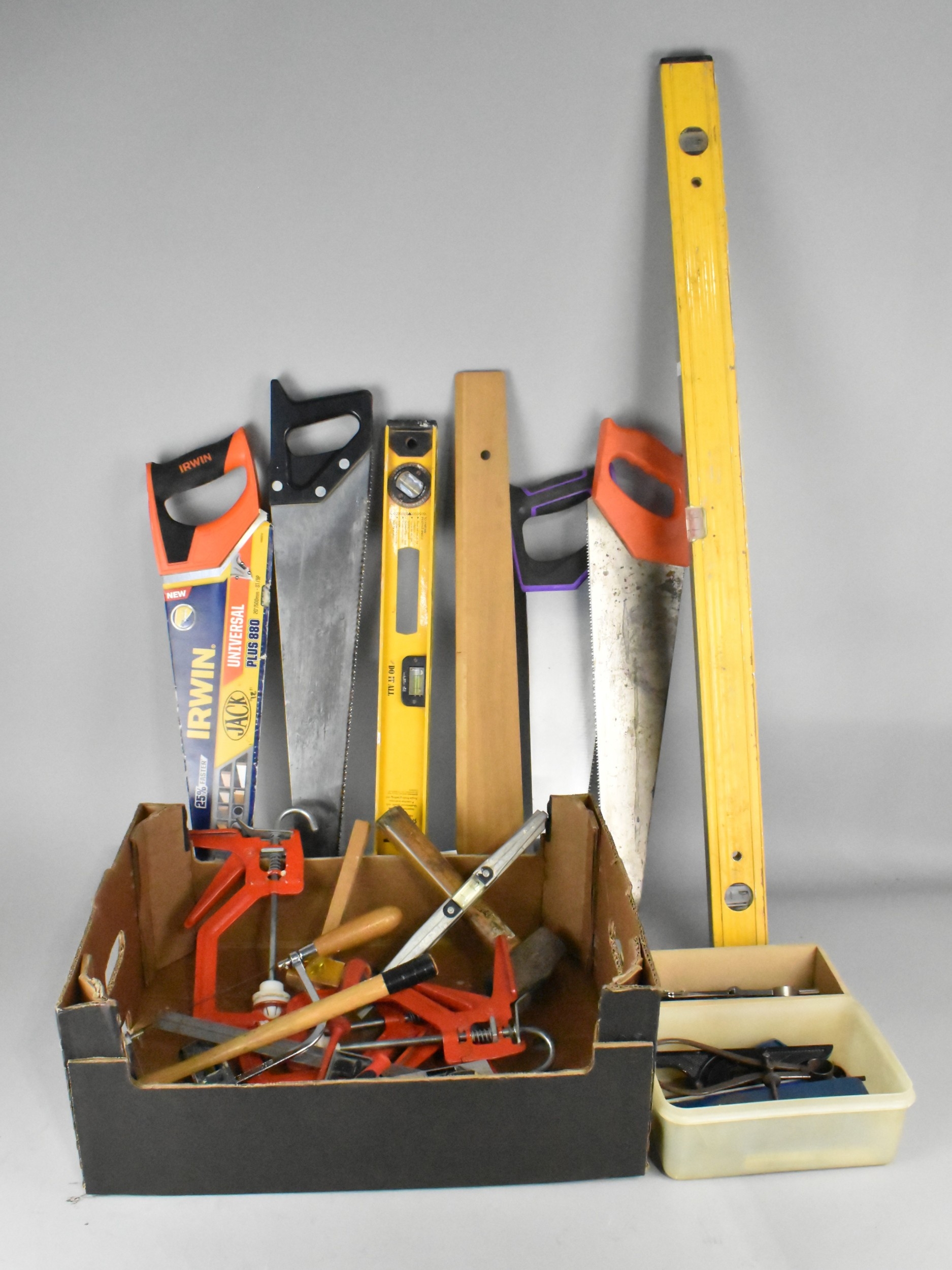 A Collection of Various Tools to Include Saws, Clamps, Screwdrivers etc