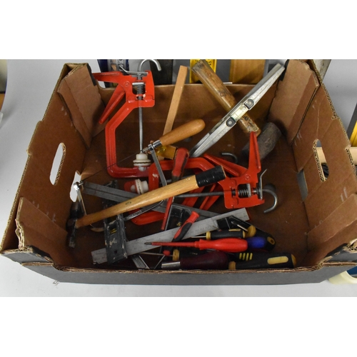 A Collection of Various Tools to Include Saws, Clamps, Screwdrivers etc