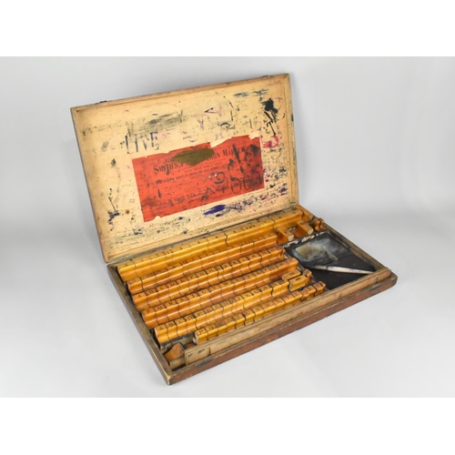 218 - An Early 20th Century Cased Set of Printers Blocks by Smith and Co