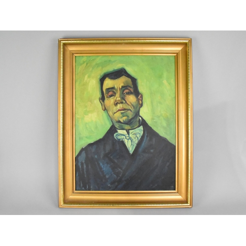 183 - A Gilt Framed Oil on Canvas after Vincent Van Gogh, Portrait Of Joseph-Michel Ginoux, 44x59cms