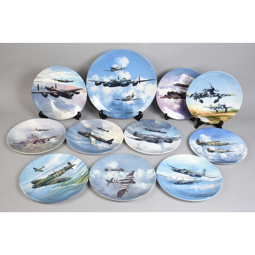 185 - Eleven Coalport Aviation Collector's Plates by Michael Turner, with hangers.