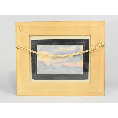 193 - A Small Framed Oil on Board, Three Figures in Conversation, 17x11cms