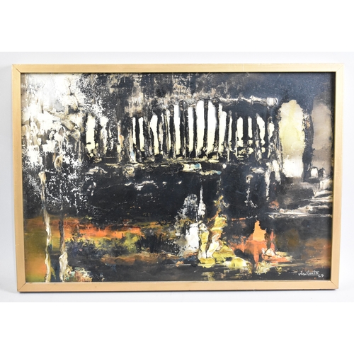 195 - A Framed Spanish Oil on Board, 