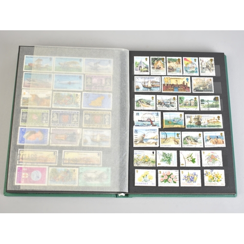 212 - A Stamp Stock Book Containing Channel Island Stamps for Jersey, Guernsey and Alderney