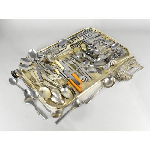 220 - A Collection of Mid 20th Century Stainless Steel and Silver Plated Cutlery