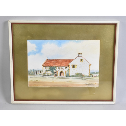 223 - A Small Framed Watercolour of Spanish Church by Eric Butler, 26x18cms