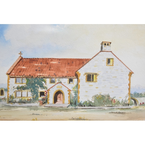 223 - A Small Framed Watercolour of Spanish Church by Eric Butler, 26x18cms
