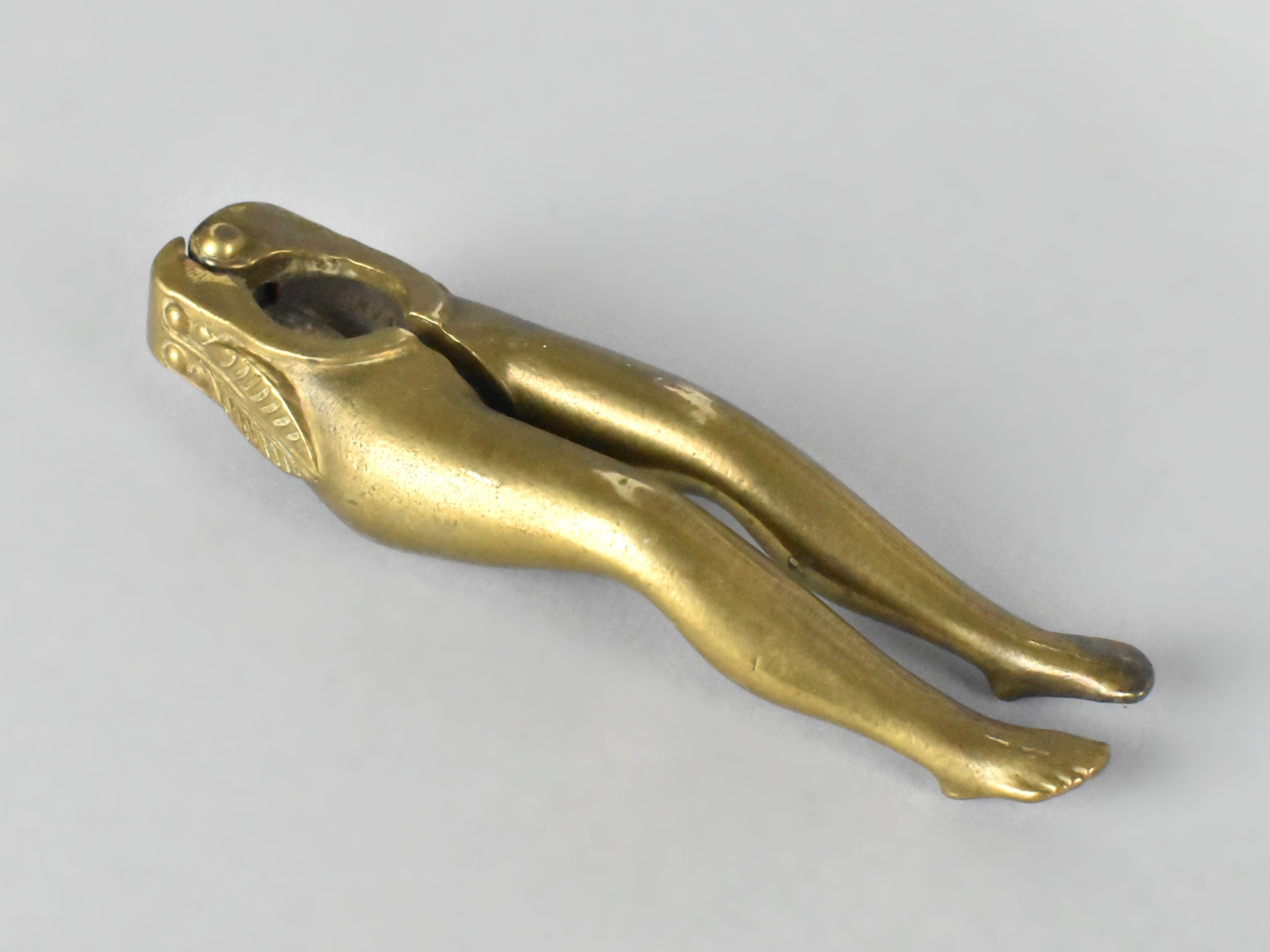 A Pair of Novelty Brass Nut Crackers in the Form of Ladies Legs, 11 ...