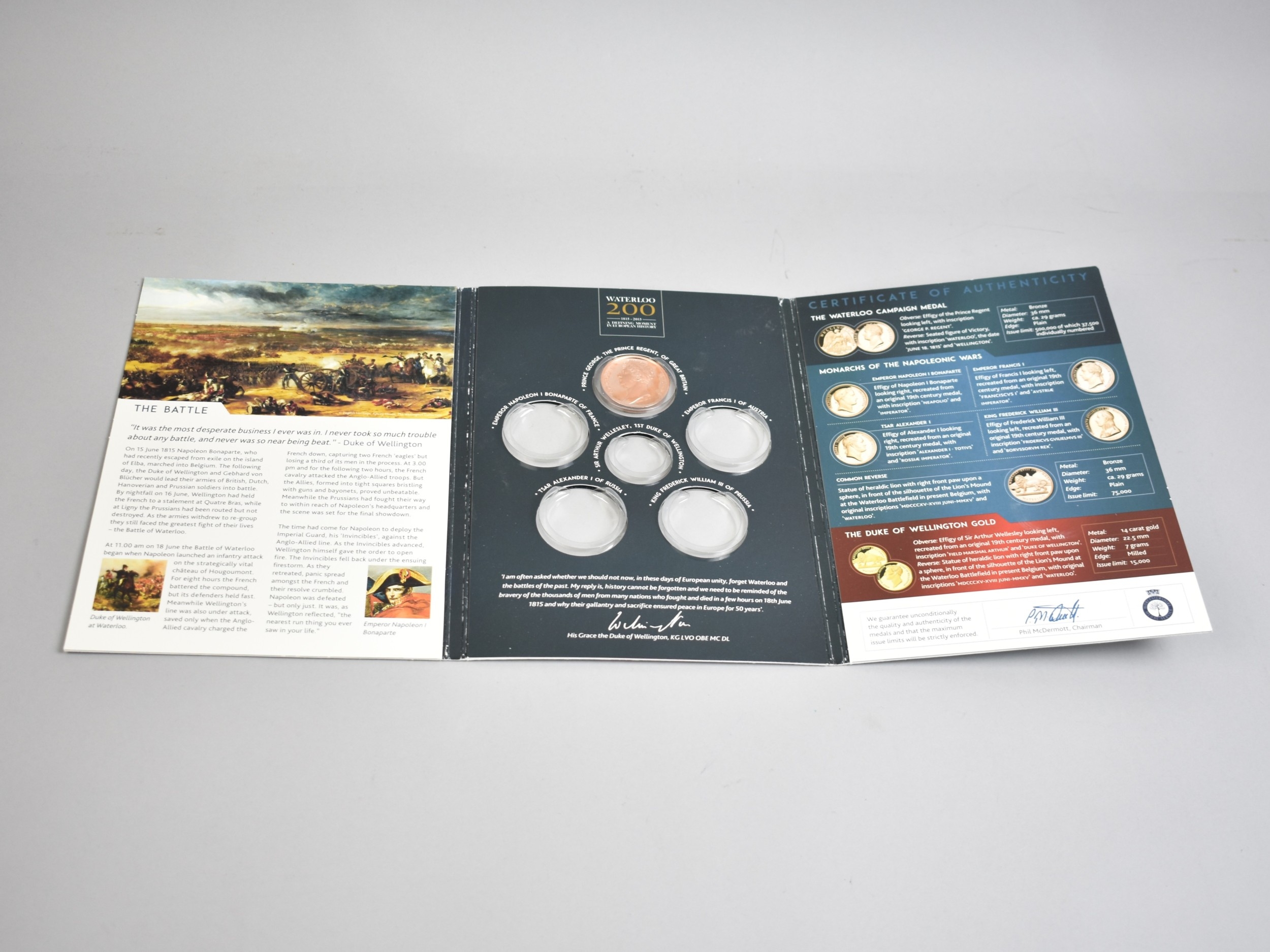 A Collection of Commemorative Coin Covers to Include Waterloo ...