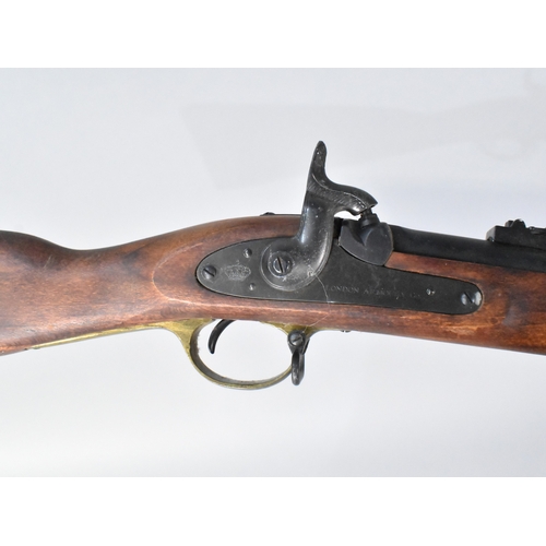A Replica Non Firing Percussion Cap Rifle, The Lock Plate Inscribed ...
