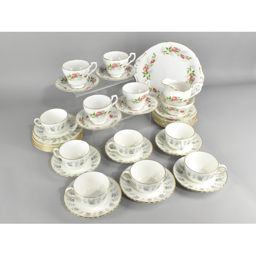 Two Tea Sets to Include Minton Alpine Spring and Paragon Rose Pattern
