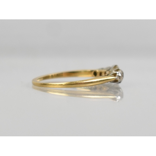 2 - An 18ct Gold and Diamond Five Stone Ring, Primary Mine Cut Stone Measuring 4.2mm by 3.4mm Approx Sup... 