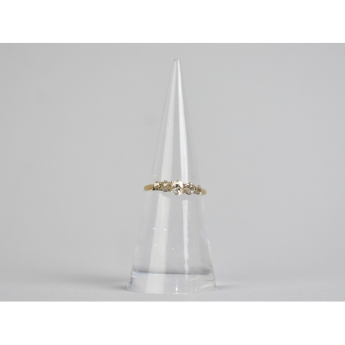 2 - An 18ct Gold and Diamond Five Stone Ring, Primary Mine Cut Stone Measuring 4.2mm by 3.4mm Approx Sup... 