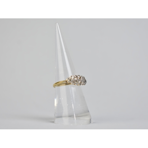 25 - An Edwardian Diamond, 18ct Gold and Platinum Ring, Twelve Matched and Paired Graduated Round Mine Cu... 