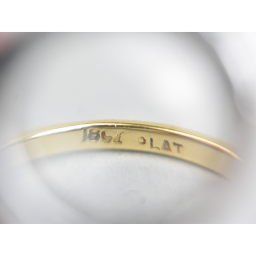 28 - An 18ct Gold, Platinum and Diamond Trilogy Ring, Central Round Brilliant Cut Stone Measuring 4.5mm D... 