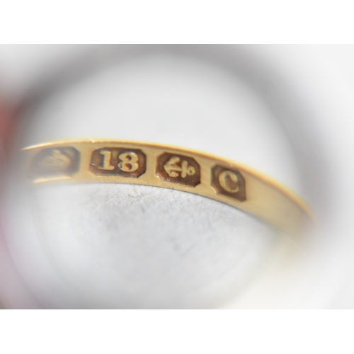 37 - An Antique Opal and 18ct Gold Ring, Graduated Oval Cabochon Stones with the Largest Measuring 5.7mm ... 