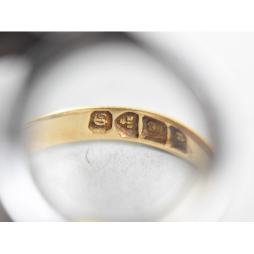 38 - An Edward VII 18ct Gold and White Stone Gypsy Ring, Central Round Cut Stone Measuring 3.4mm Diameter... 