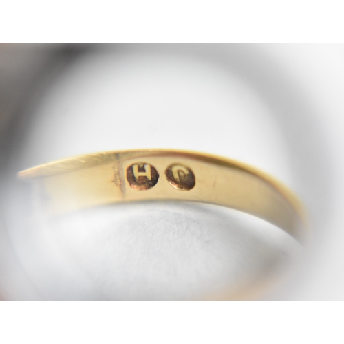 38 - An Edward VII 18ct Gold and White Stone Gypsy Ring, Central Round Cut Stone Measuring 3.4mm Diameter... 