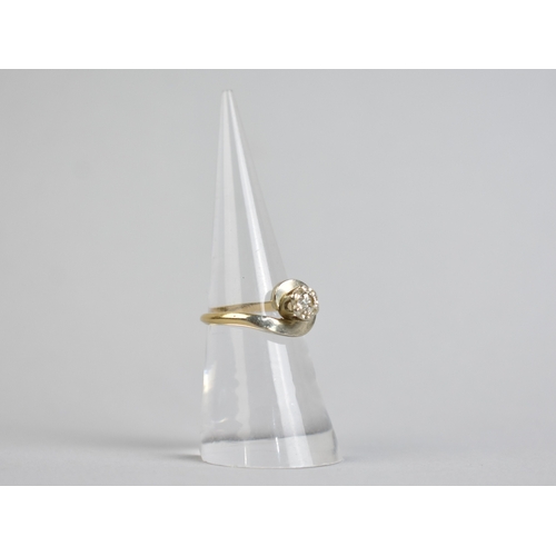 40 - A Diamond Solitaire Ring in 14ct Gold By Gothic, Round Cut Stone Measuring 4.2mm Diameter Supported ... 