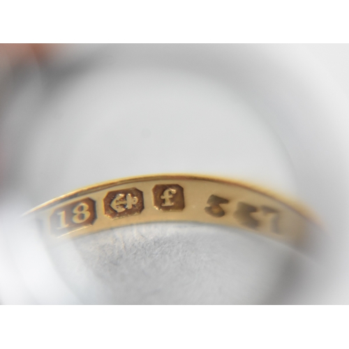 43 - An 18ct Gold and Diamond Five Stone Boat Shape Ring, Size L, Hallmarked for Birmingham 1905, togethe... 