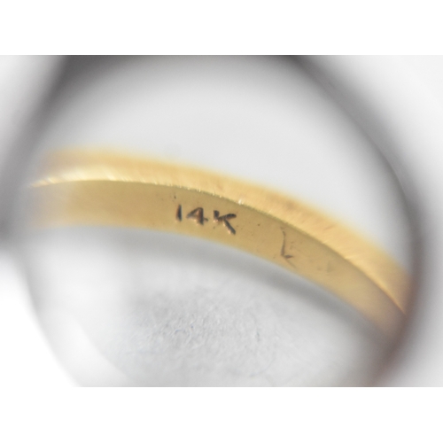 44 - A 14ct Gold and White Sapphire Solitaire Ring, Round Cut Stone Measuring 7.7mm Diameter Approx Suppo... 