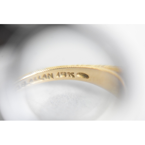 47 - An American 10ct Gold and Simulated Pearl Ring with Engraved Band together with a Simulated Pearl an... 