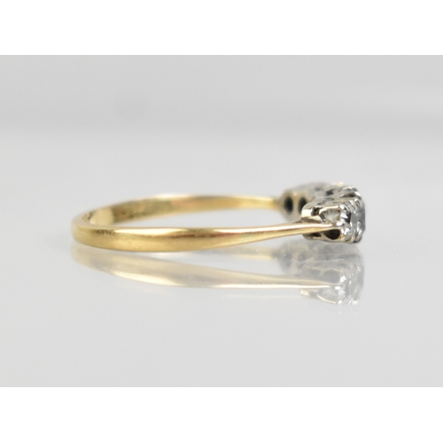 4 - An Antique 18ct Gold and Diamond Five Stone Ring, Primary Old European Cut Stone Measuring 3.9mm by ... 