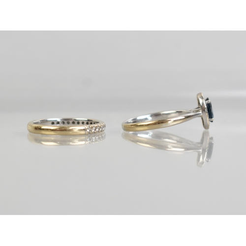 49 - An 18ct Gold, Diamond and Sapphire Doublet Matched Wedding Suite to Comprise Engagement Ring and Hal... 