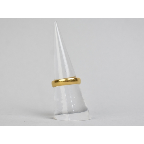 59 - A 22ct Gold Wedding D-Shape Band, Hallmarked for London 1965 and with Makers Mark for Slade and Wool... 