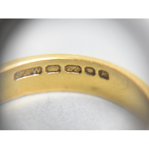 59 - A 22ct Gold Wedding D-Shape Band, Hallmarked for London 1965 and with Makers Mark for Slade and Wool... 