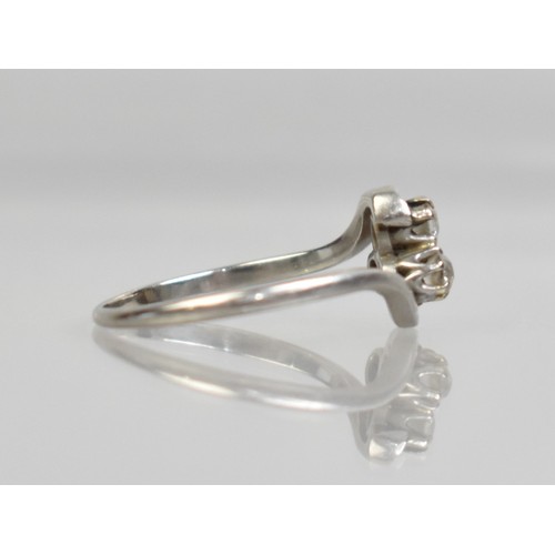 7 - An Antique Three Stone Diamond Ring Set in the Trinity Pattern Comprising Three Old Mine Cut Diamond... 