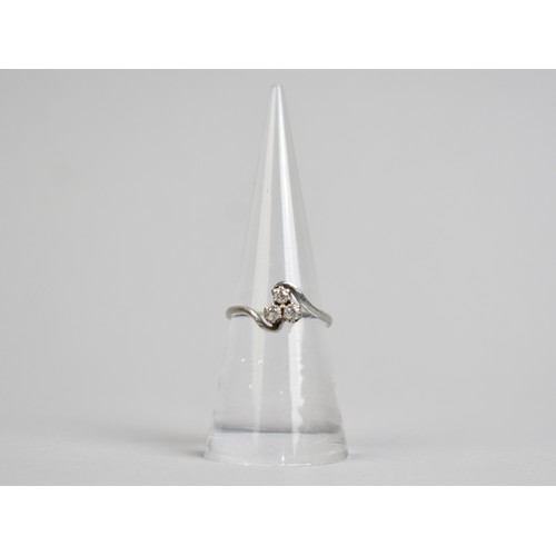 7 - An Antique Three Stone Diamond Ring Set in the Trinity Pattern Comprising Three Old Mine Cut Diamond... 