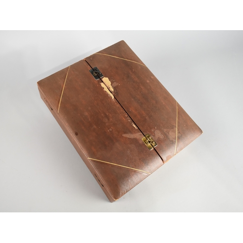 32 - An Edwardian Cased Eboised Dressing Table Set Containing Pair of Mirrors, Hair Brush, Button Hook, C... 